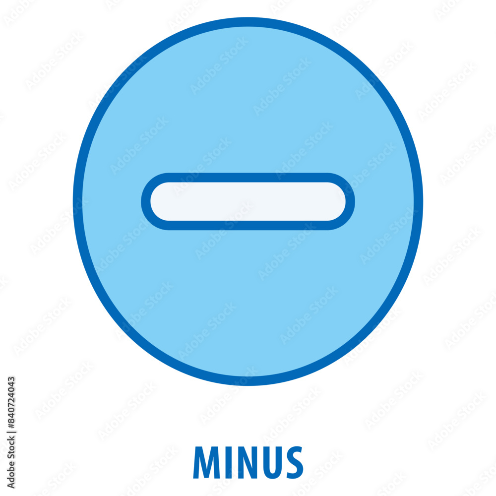 Poster minus icon simple and easy to edit for your design elements