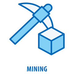 Obraz premium Mining Icon simple and easy to edit for your design elements