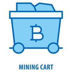 Mining cart Icon simple and easy to edit for your design elements