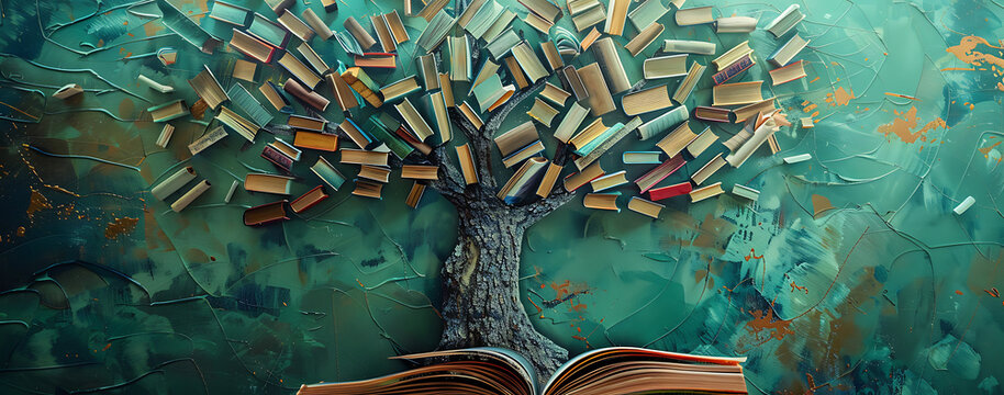 Tree with Branches Made of Books
