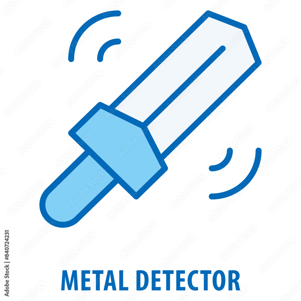 Poster Metal Detector Icon simple and easy to edit for your design elements