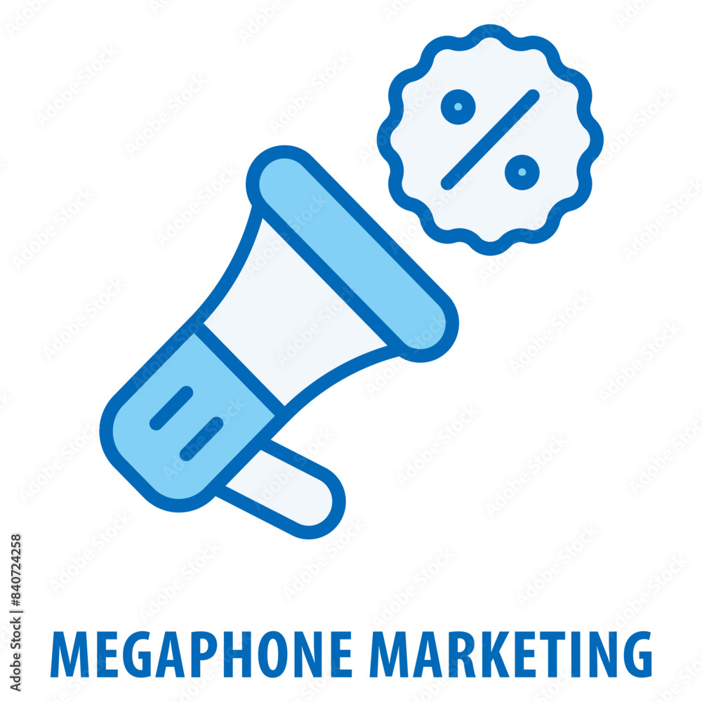 Poster megaphone marketing icon simple and easy to edit for your design elements