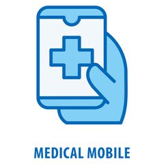 Obraz premium Medical mobile Icon simple and easy to edit for your design elements