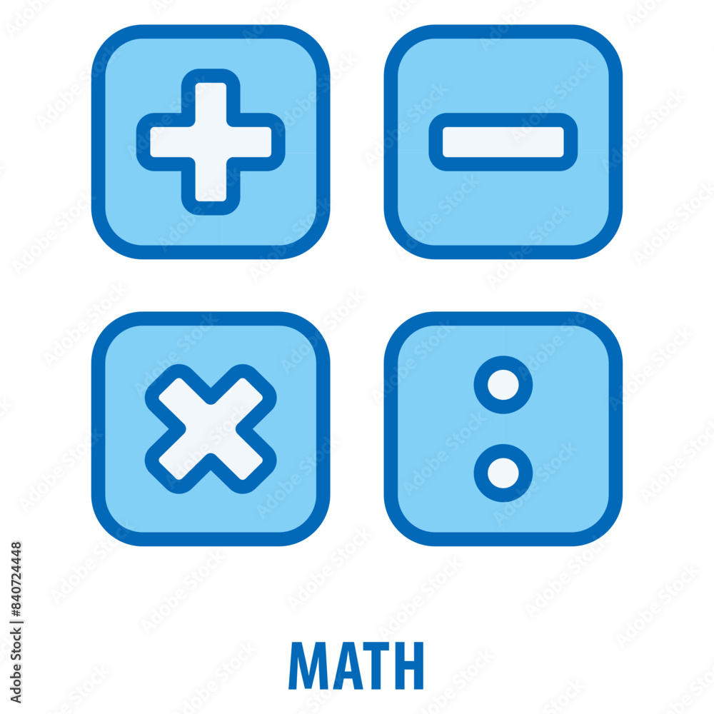 Poster math icon simple and easy to edit for your design elements