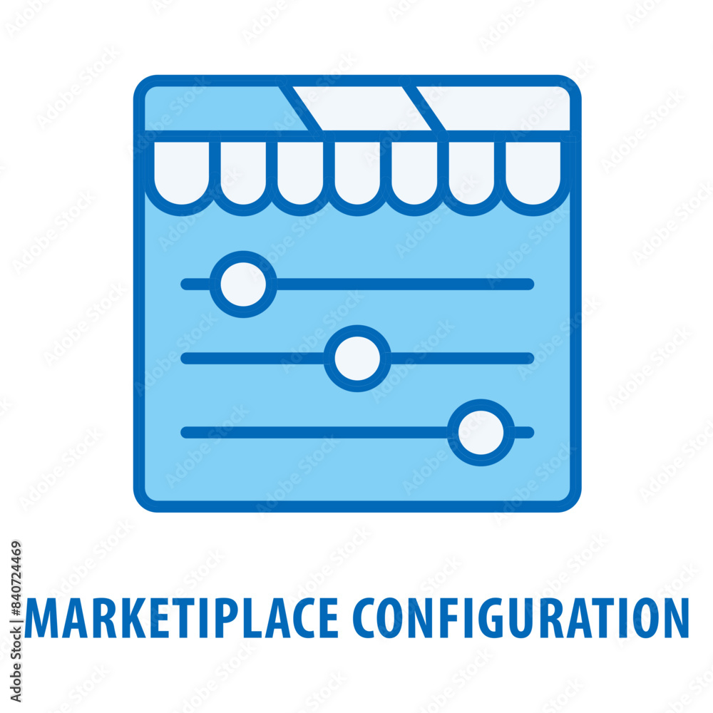 Poster marketiplace configuration icon simple and easy to edit for your design elements