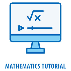 Fototapeta premium Mathematics tutorial Icon simple and easy to edit for your design elements