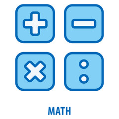 Fototapeta premium Math Icon simple and easy to edit for your design elements