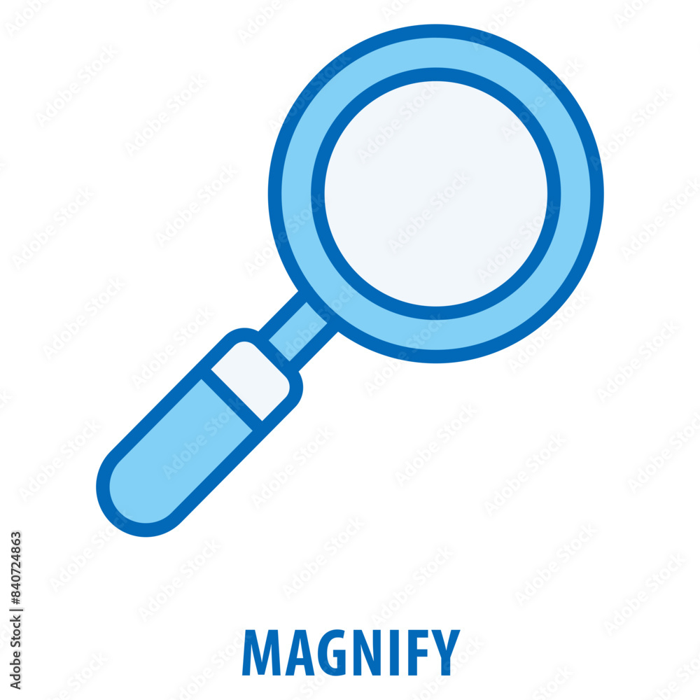 Poster magnify icon simple and easy to edit for your design elements