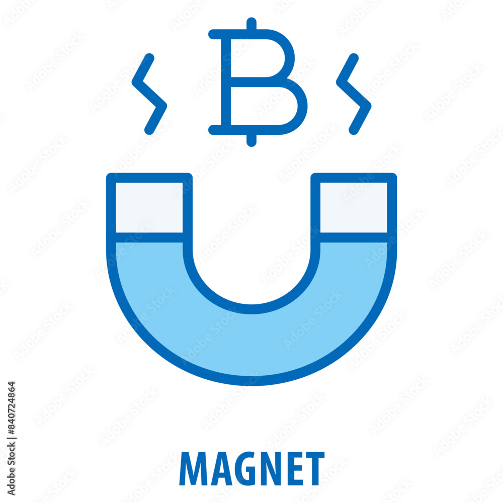 Poster magnet icon simple and easy to edit for your design elements