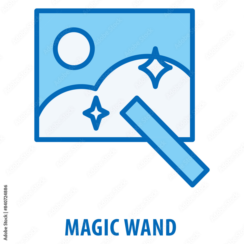 Poster magic wand icon simple and easy to edit for your design elements