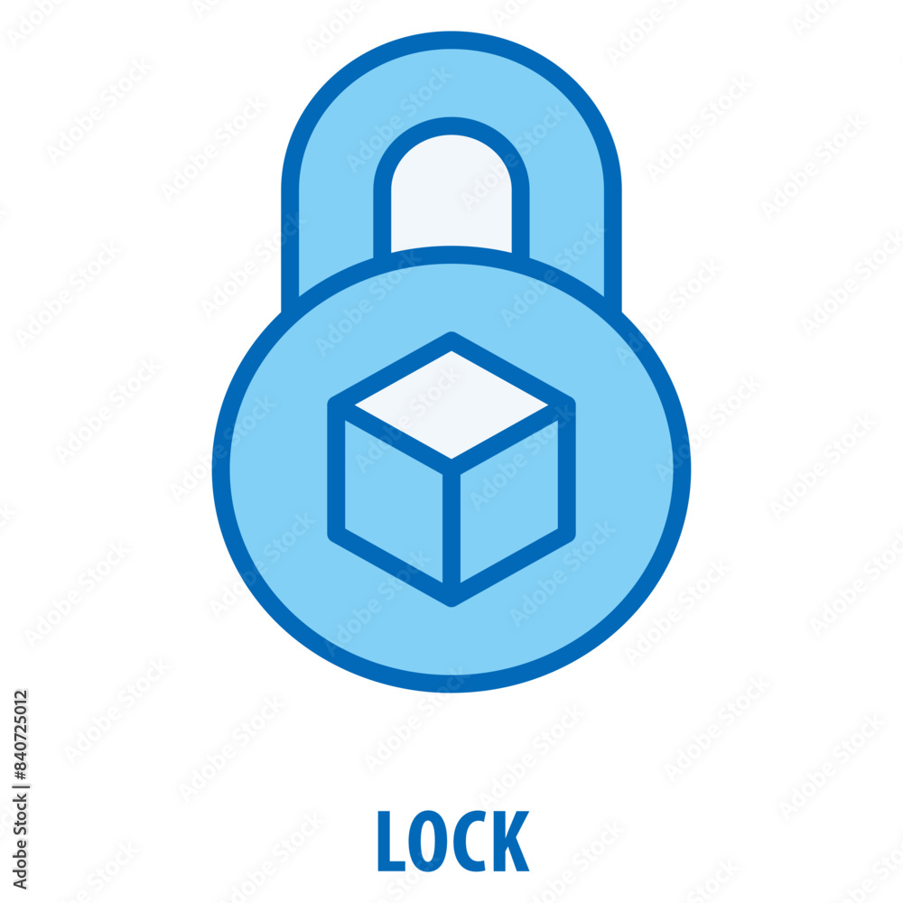 Poster lock icon simple and easy to edit for your design elements
