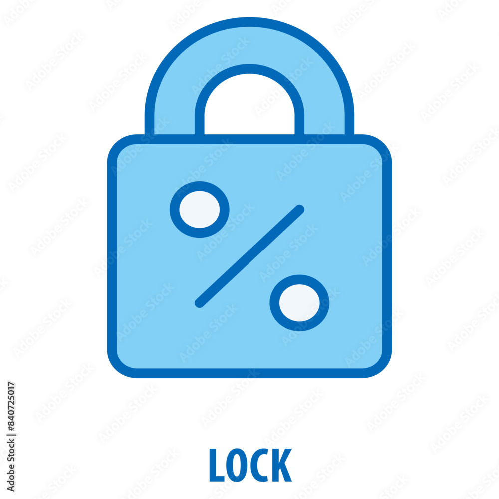 Poster lock icon simple and easy to edit for your design elements