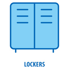 Lockers Icon simple and easy to edit for your design elements