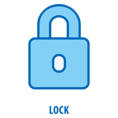 Lock Icon simple and easy to edit for your design elements