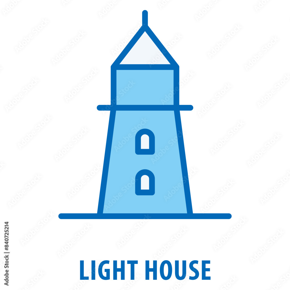 Aufkleber light house icon simple and easy to edit for your design elements