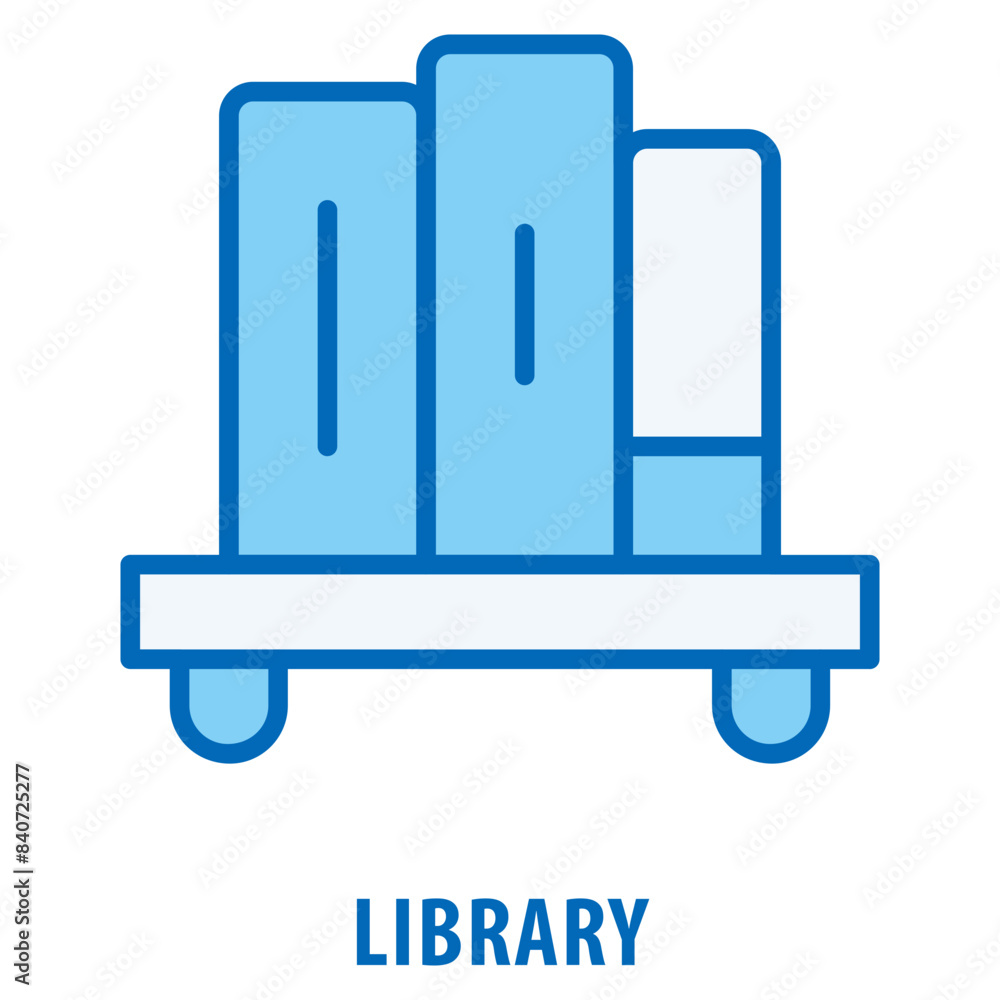 Poster library icon simple and easy to edit for your design elements