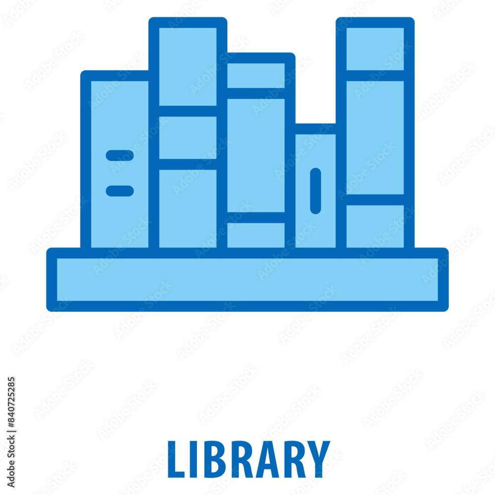 Poster library icon simple and easy to edit for your design elements