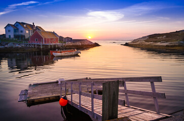 Peggy's Cove, Nova Scotia, at sunset