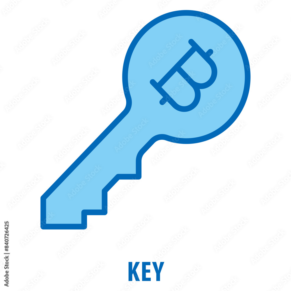 Aufkleber key icon simple and easy to edit for your design elements
