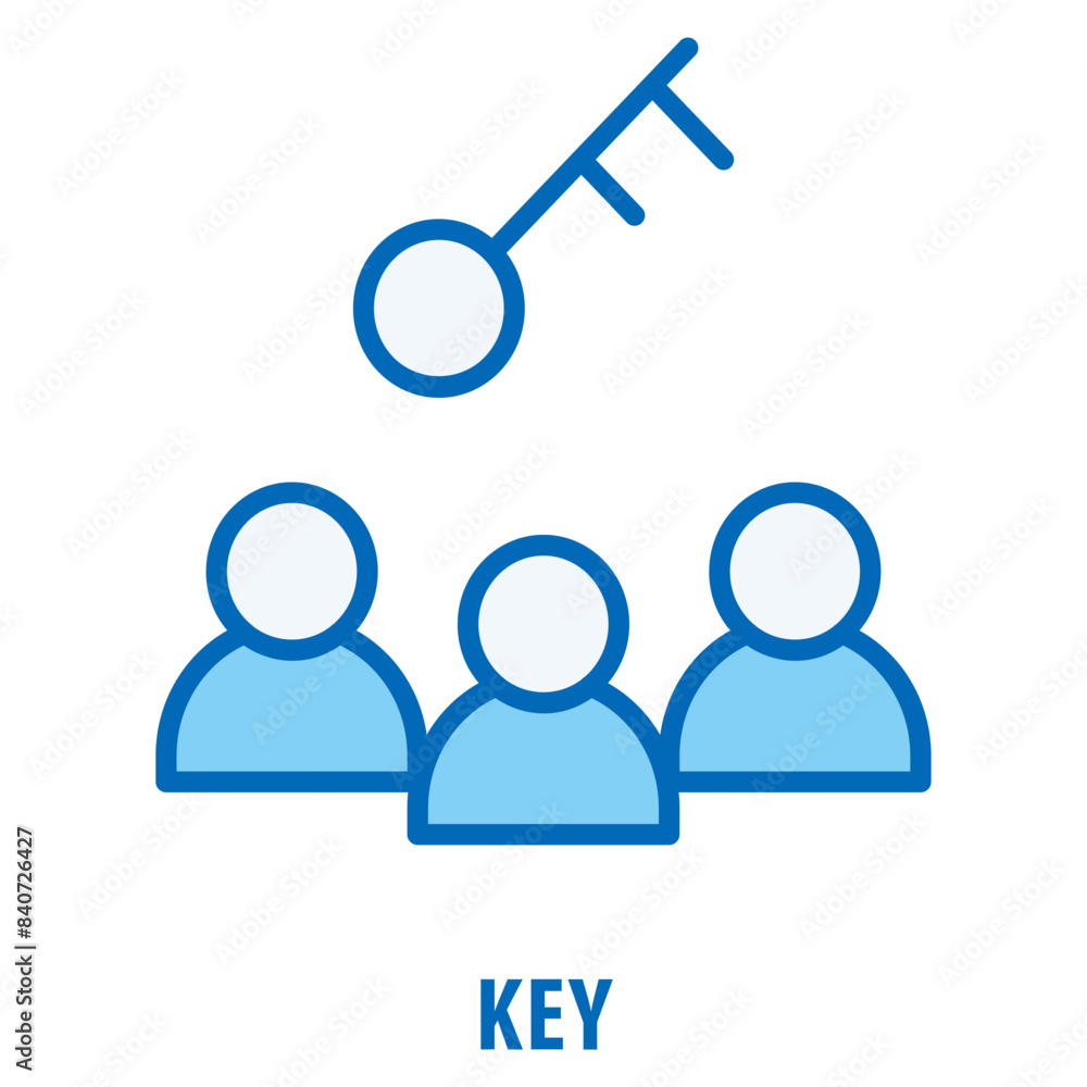 Poster key icon simple and easy to edit for your design elements