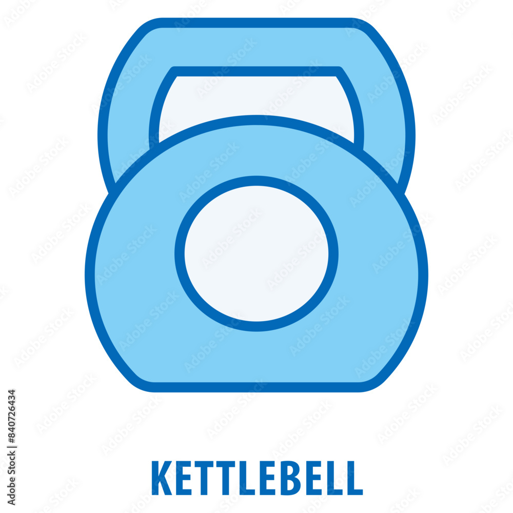Poster kettlebell icon simple and easy to edit for your design elements