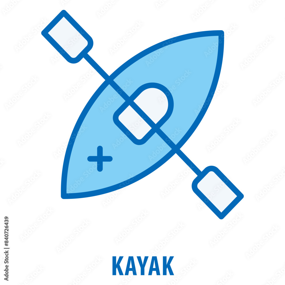 Aufkleber kayak icon simple and easy to edit for your design elements