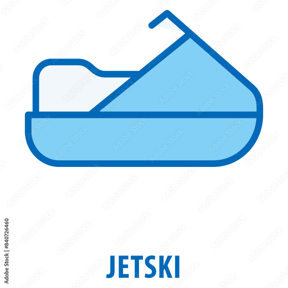 Poster jetski icon simple and easy to edit for your design elements