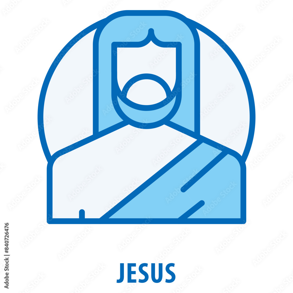 Poster jesus icon simple and easy to edit for your design elements