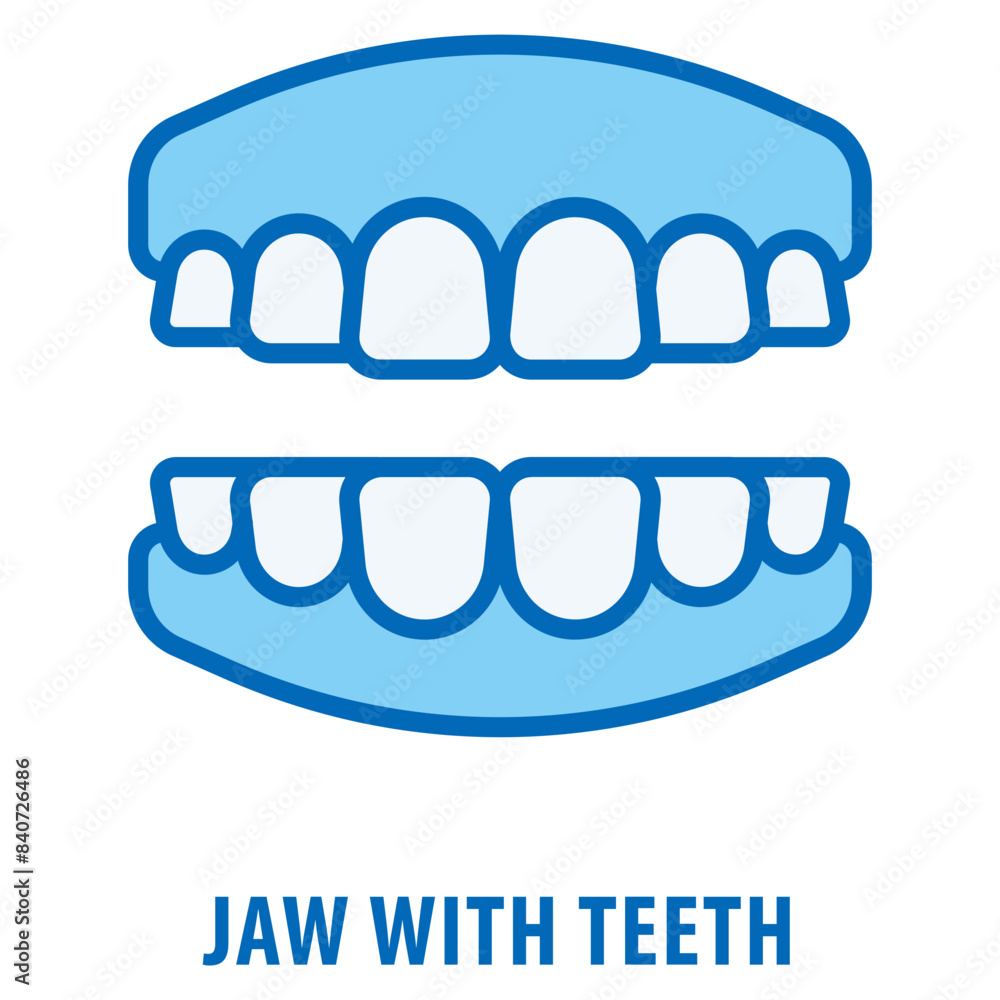 Aufkleber jaw with teeth icon simple and easy to edit for your design elements
