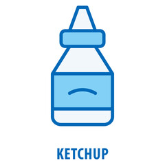 Ketchup Icon simple and easy to edit for your design elements