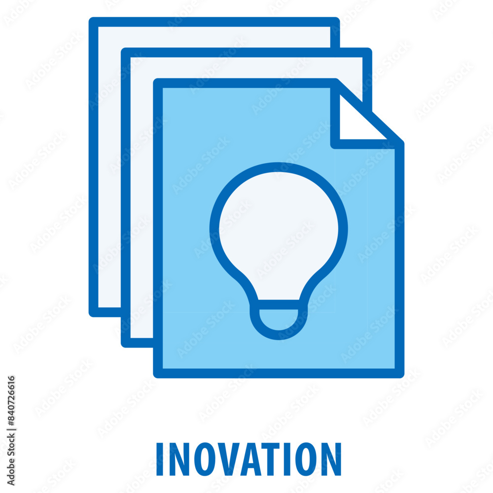 Poster inovation icon simple and easy to edit for your design elements