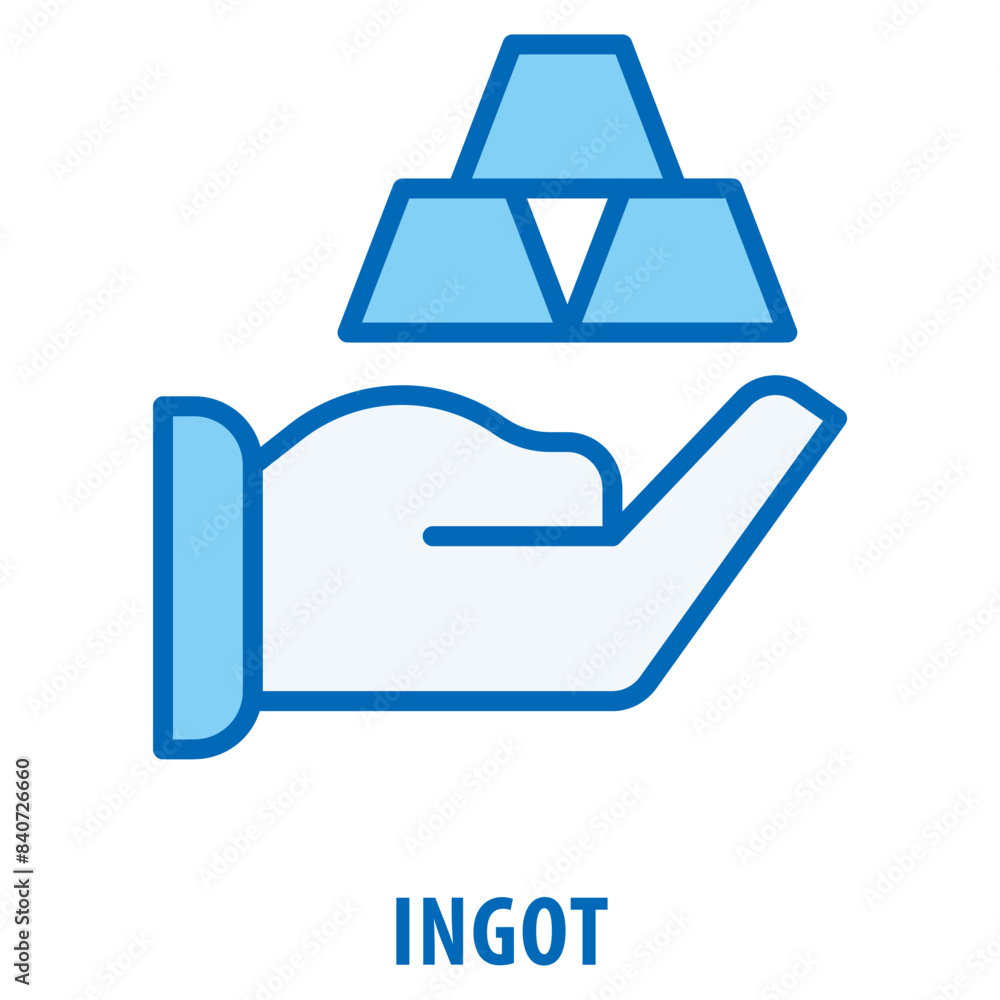 Poster ingot icon simple and easy to edit for your design elements