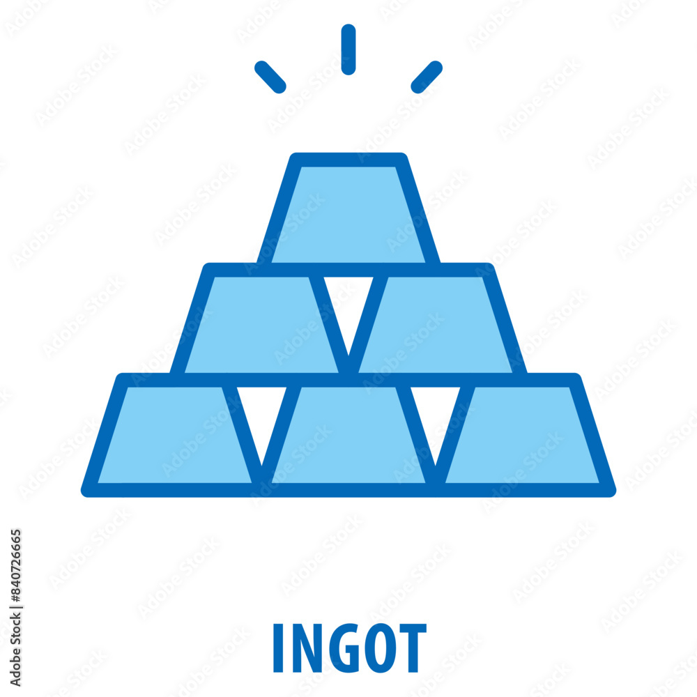 Aufkleber ingot icon simple and easy to edit for your design elements