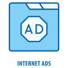 Internet ads Icon simple and easy to edit for your design elements