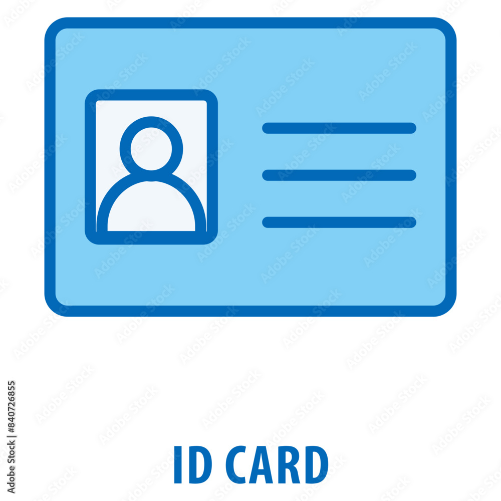 Poster id card icon simple and easy to edit for your design elements