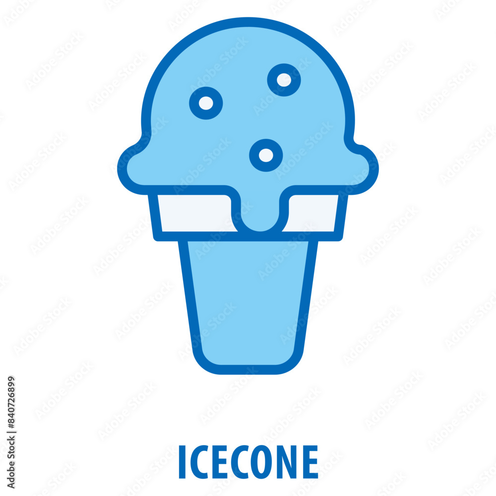 Poster icecone icon simple and easy to edit for your design elements