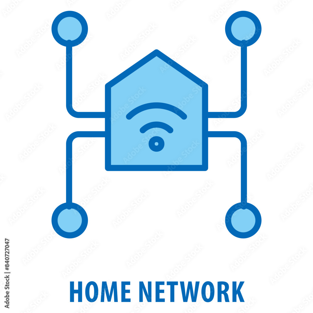 Poster home network icon simple and easy to edit for your design elements