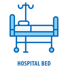 Hospital Bed Icon simple and easy to edit for your design elements