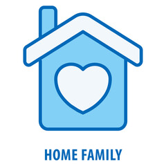 Home Family Icon simple and easy to edit for your design elements