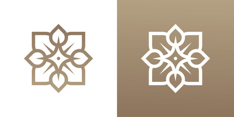 Abstrack flower logo design. Premium Vector