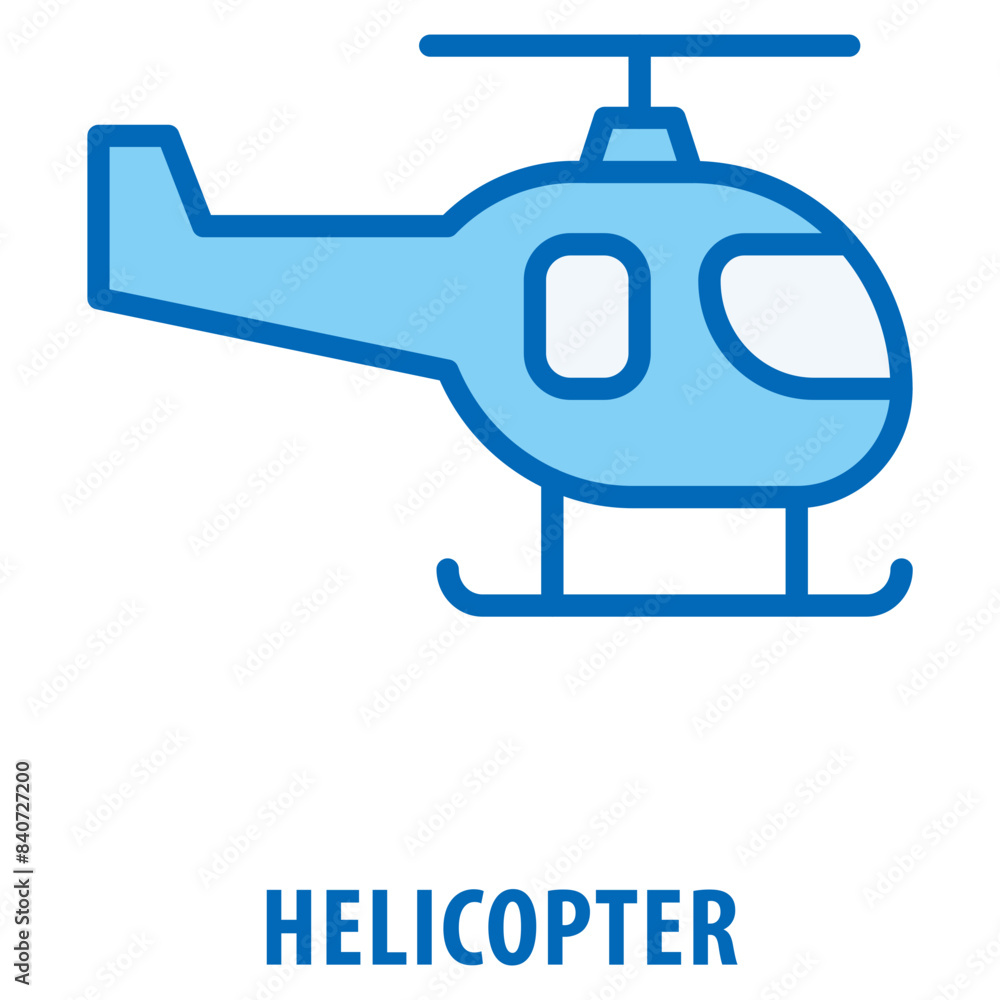 Poster helicopter icon simple and easy to edit for your design elements
