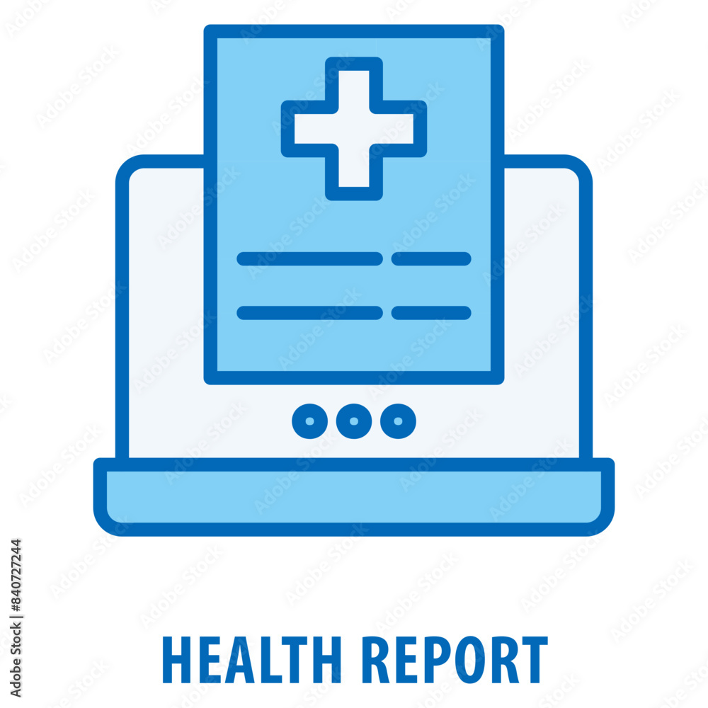 Poster health report icon simple and easy to edit for your design elements