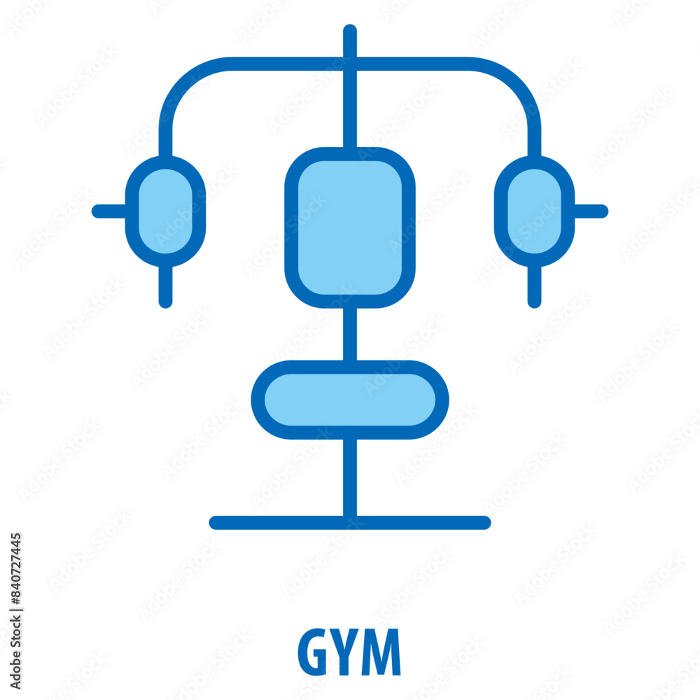 Poster gym icon simple and easy to edit for your design elements
