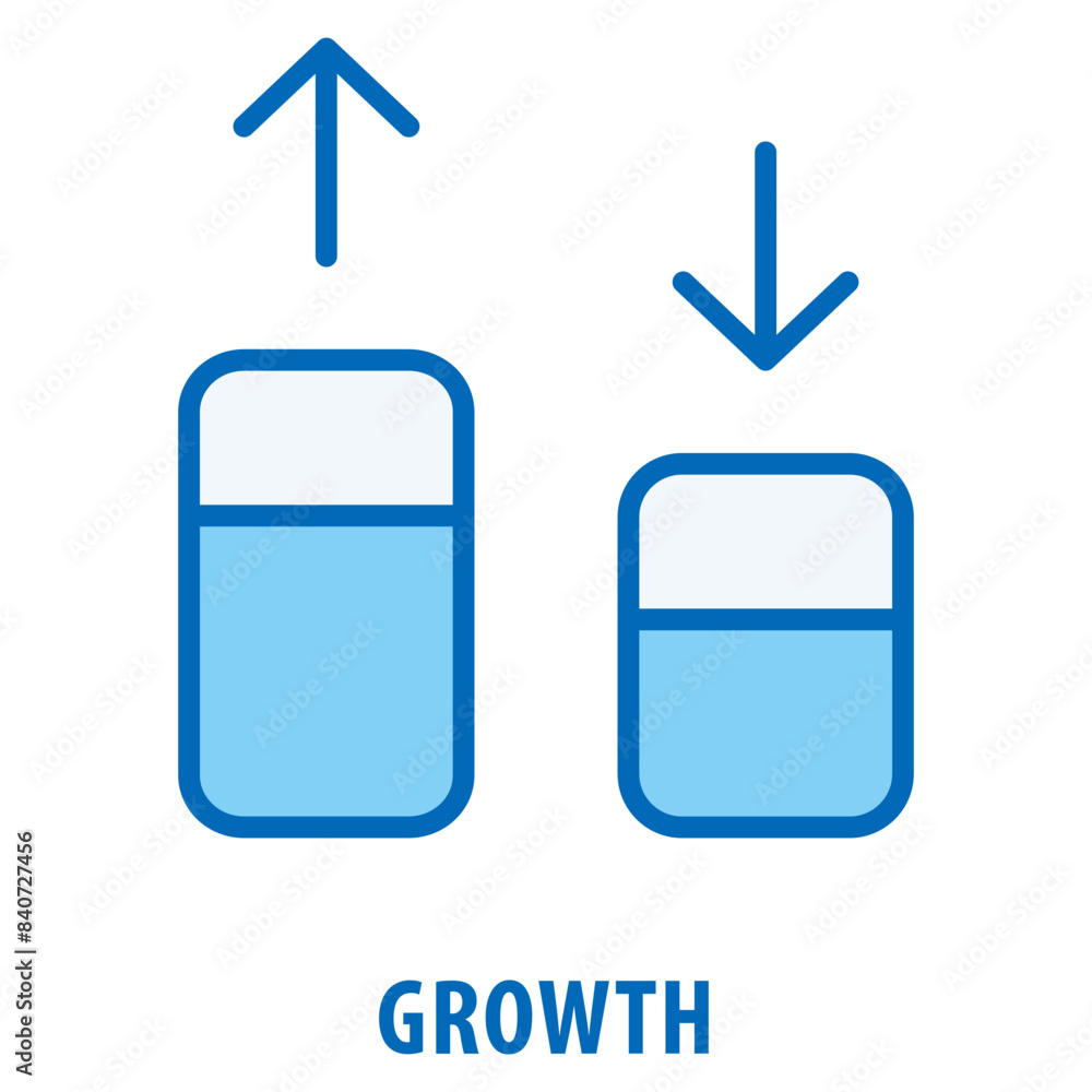 Poster growth icon simple and easy to edit for your design elements