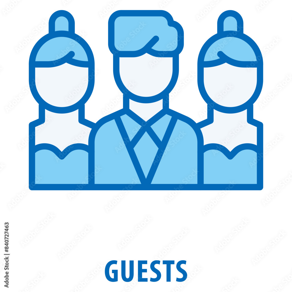Aufkleber guests icon simple and easy to edit for your design elements