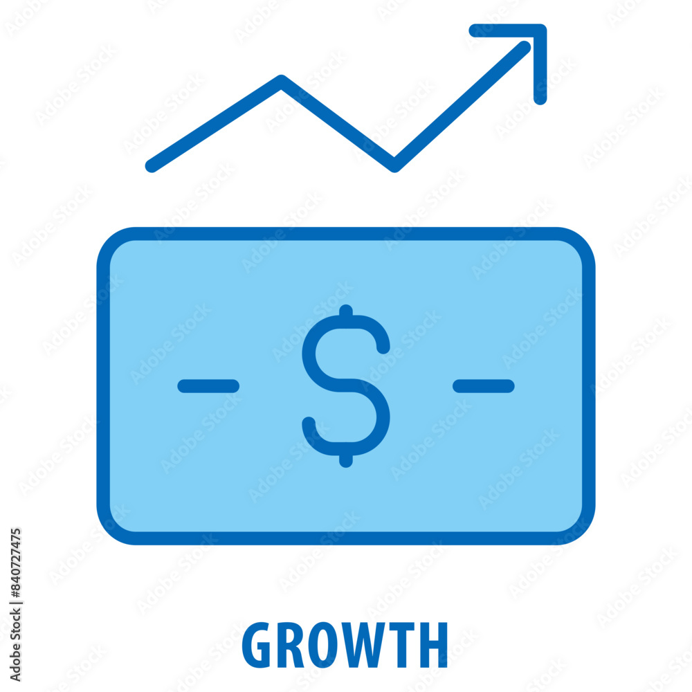 Poster growth icon simple and easy to edit for your design elements