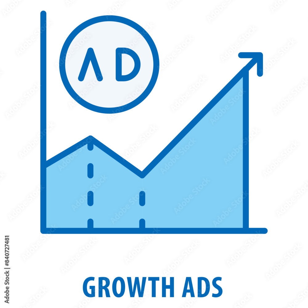 Poster growth ads icon simple and easy to edit for your design elements