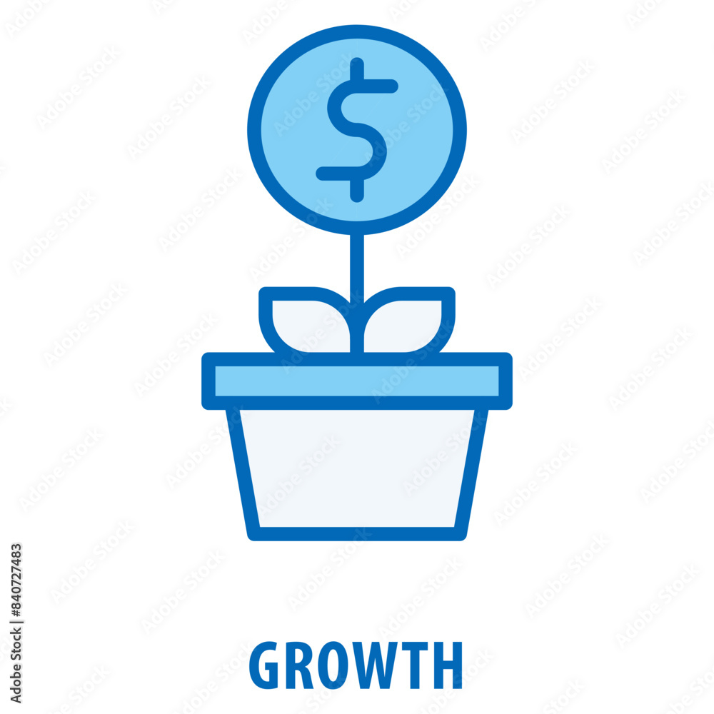 Poster growth icon simple and easy to edit for your design elements