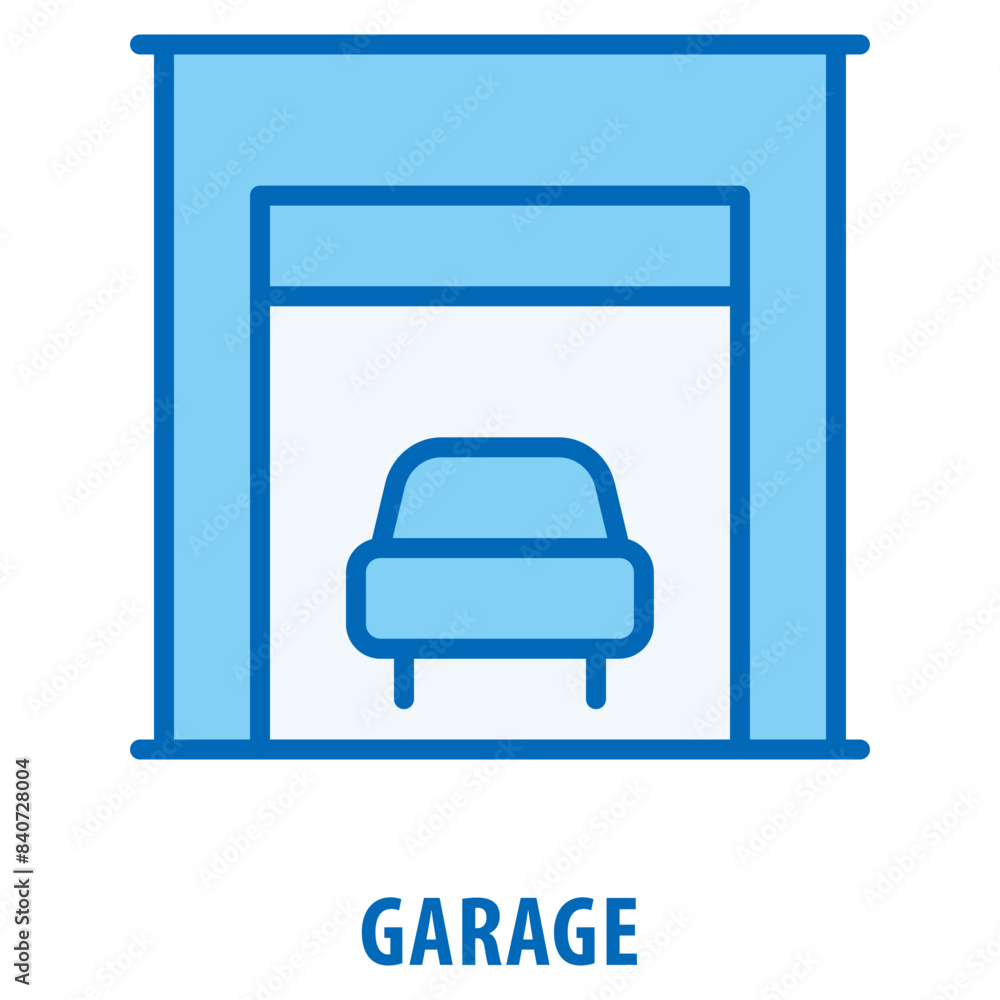 Poster garage icon simple and easy to edit for your design elements