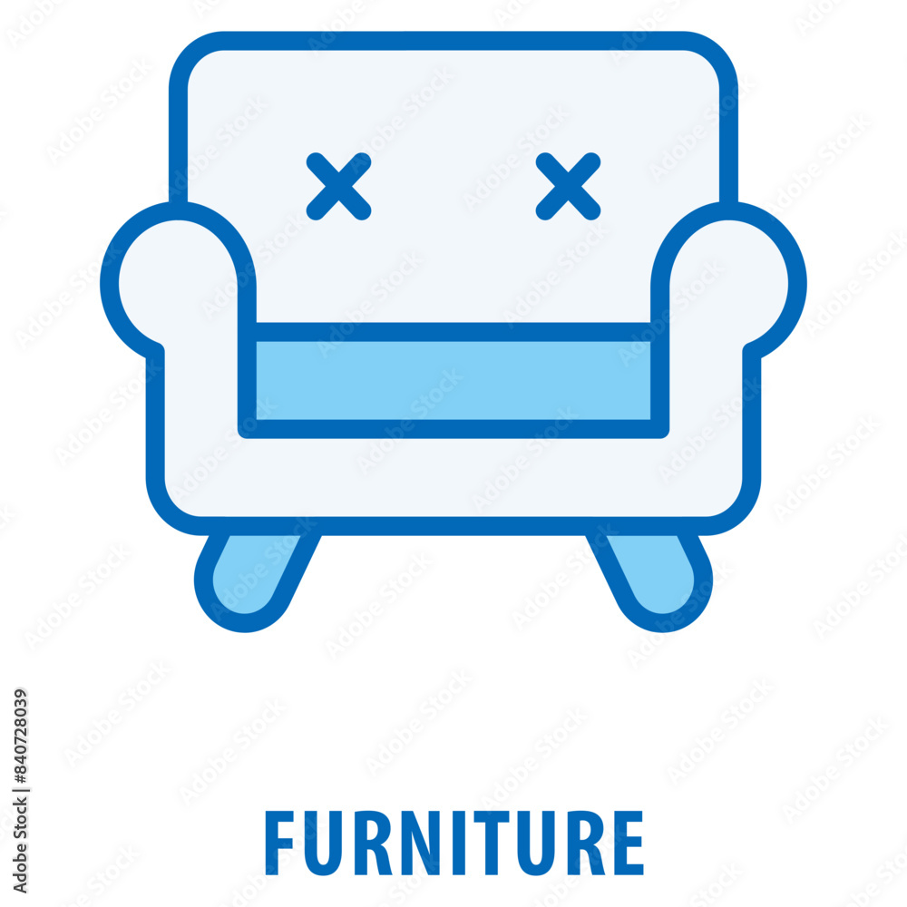 Poster furniture icon simple and easy to edit for your design elements